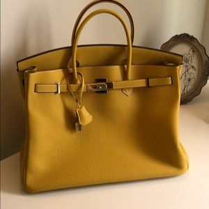 Handmade Italian factory Bag ( yellow)